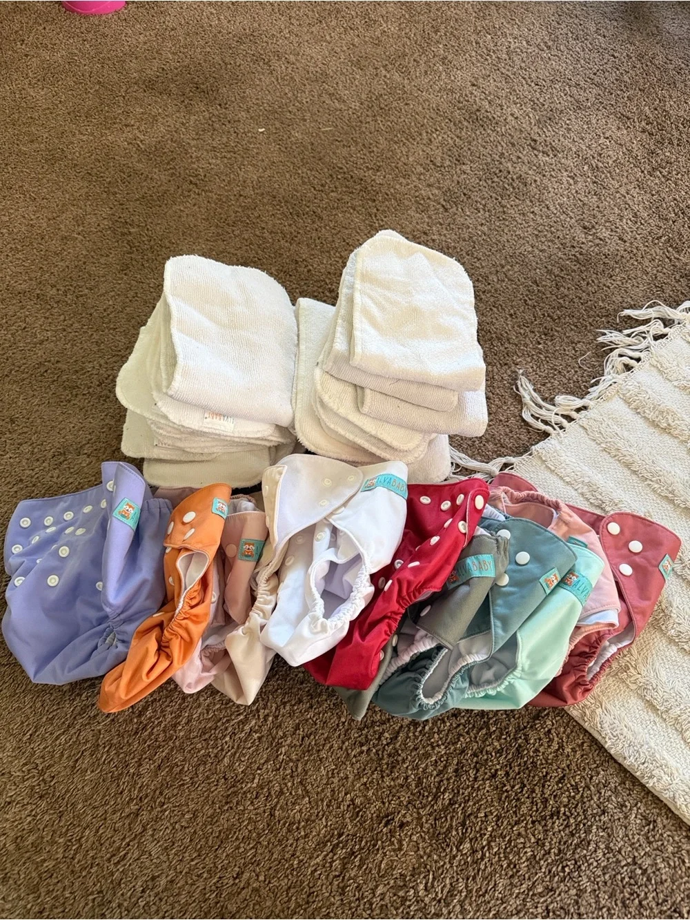 NEVER USED Reusable Snap Cloth Diaper Covers with Inserts